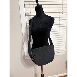 Street level Nylon Black Puffer Sling Bag